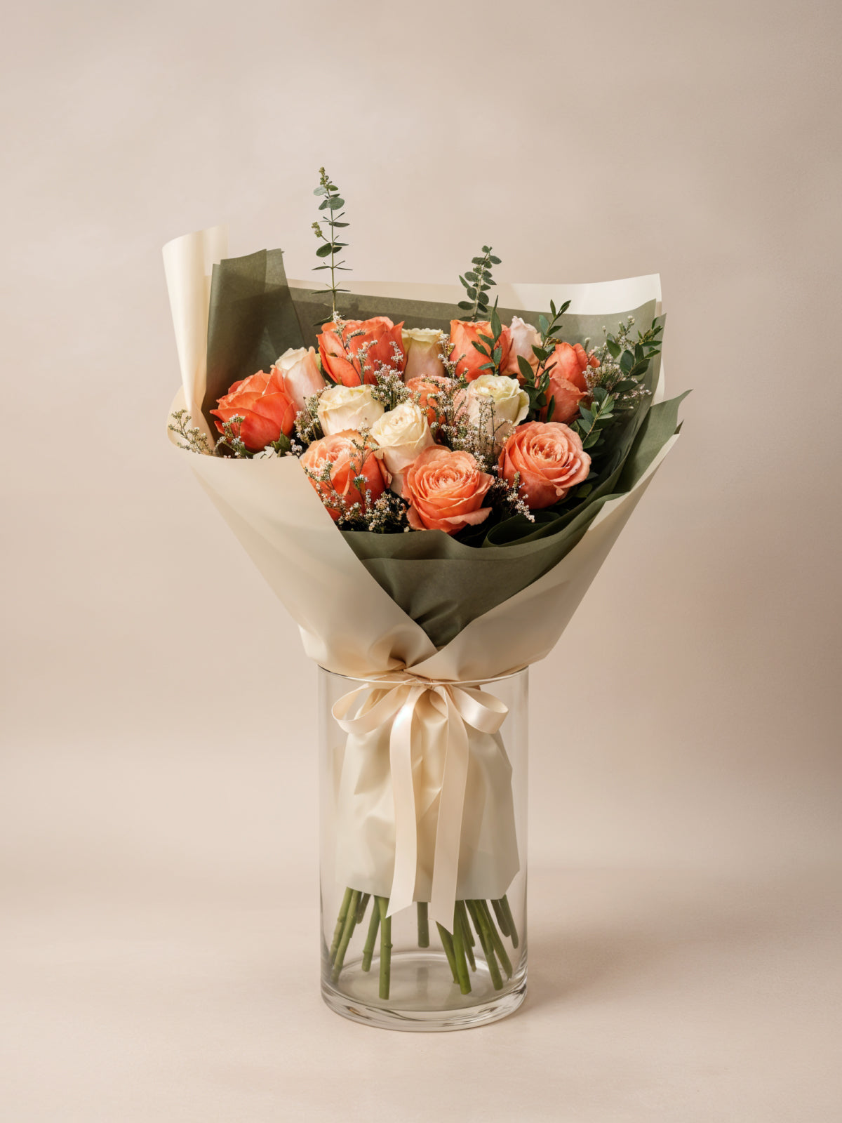 Peach Harmony Roses Bouquet
